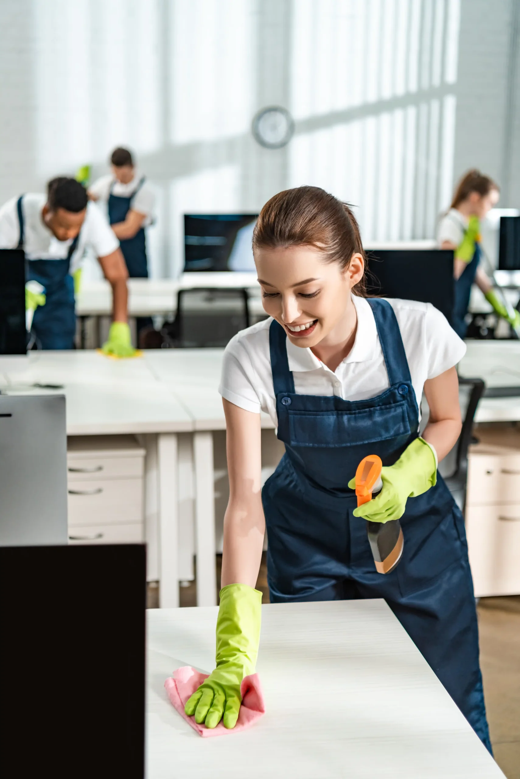Professional commercial cleaning team at work in Parramatta